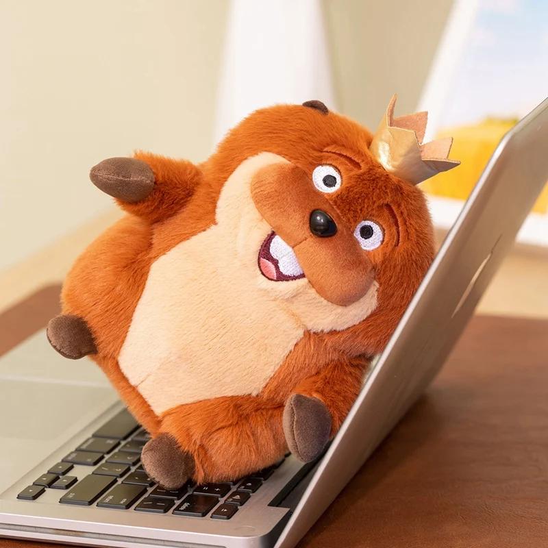 Cute Beaver Plush Toy Soft Hoppers King George Stuffed Animal Doll Cartoon Beaver Plushie Lovely Birthday Gift Home Decor