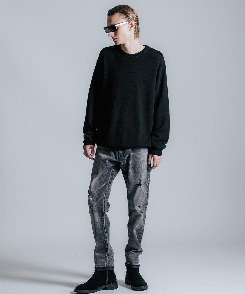 Climie YAK CREW NECK KNIT Fashionable Yak Crew Neck Knit Size XL SWEATER, Men's Sweater, Black, (US=L)