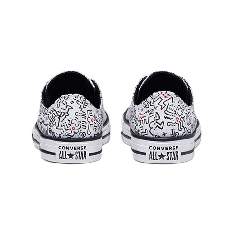 Converse Keith Haring X  Chuck Taylor All Star Low Top Kids Canvas Shoes Kids Sneaker White Black 371861C