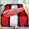 Red Wings Logo Blanket Flannel Throw for Sofa, Indoor, Camping, Living Room, Office, Chair, And Bed Soft Birthday Gift