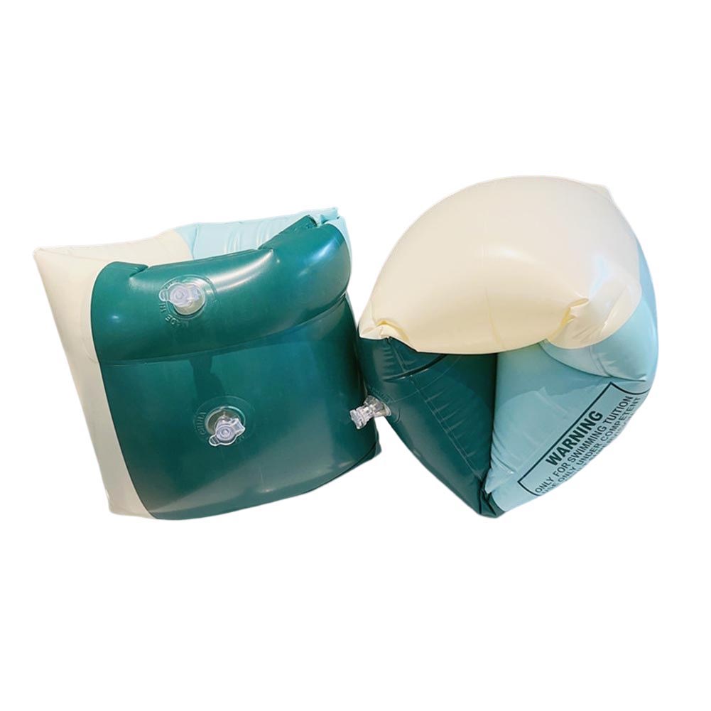 

1 пара надувных плавательных кругов с двойными воздушными подушками для бассейна, изготовленных из ПВХ с принтом, для взрослых и детей.