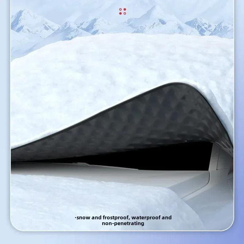 Housse de pare-brise de voiture pour la glace et la neige, coupe-vent, protection de vitre, bandes magnétiques et réfléchissantes