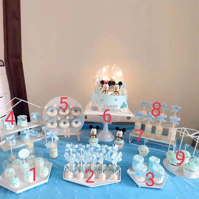 Elegant White Iron Art Dessert & Cake Display Stand Sets