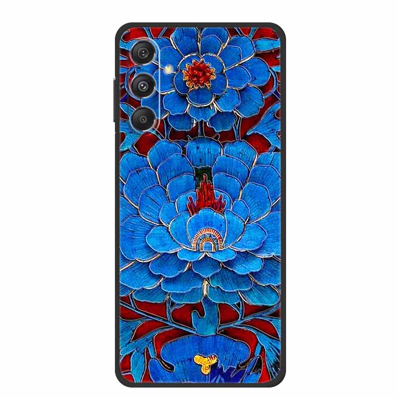 3D Emboss Case For Samsung Galaxy A16 5G Phone Case Coque Flowers Soft Silicone Back Cover For Samsung A56 A36 M16 F16 A26 Case