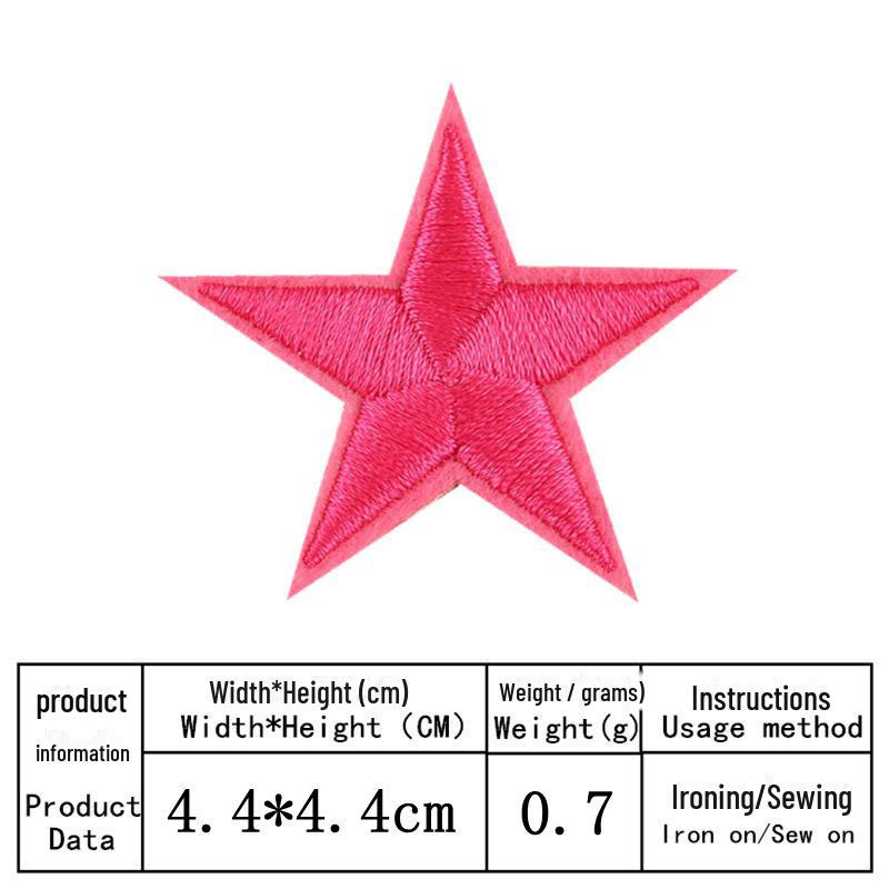 Stoffabzeichen mit fünfzackigem Stern-Stickerei