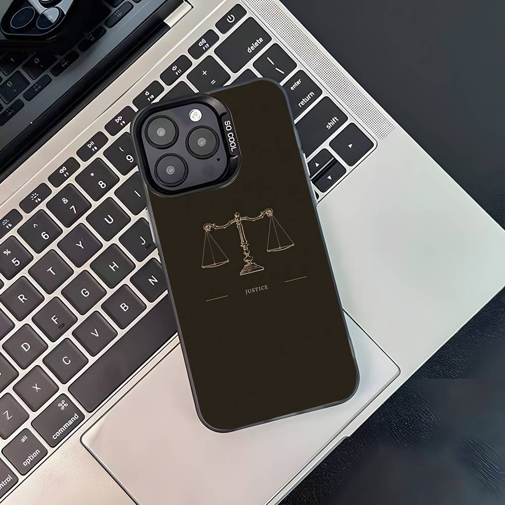 

Law Judge Justice Lawyer Phone Case For iPhone 17,16,15,14,13,12,11,Pro,XS,Max,Plus,Mini,SE4,E Black Matte Shockproof Cover iPhoneX