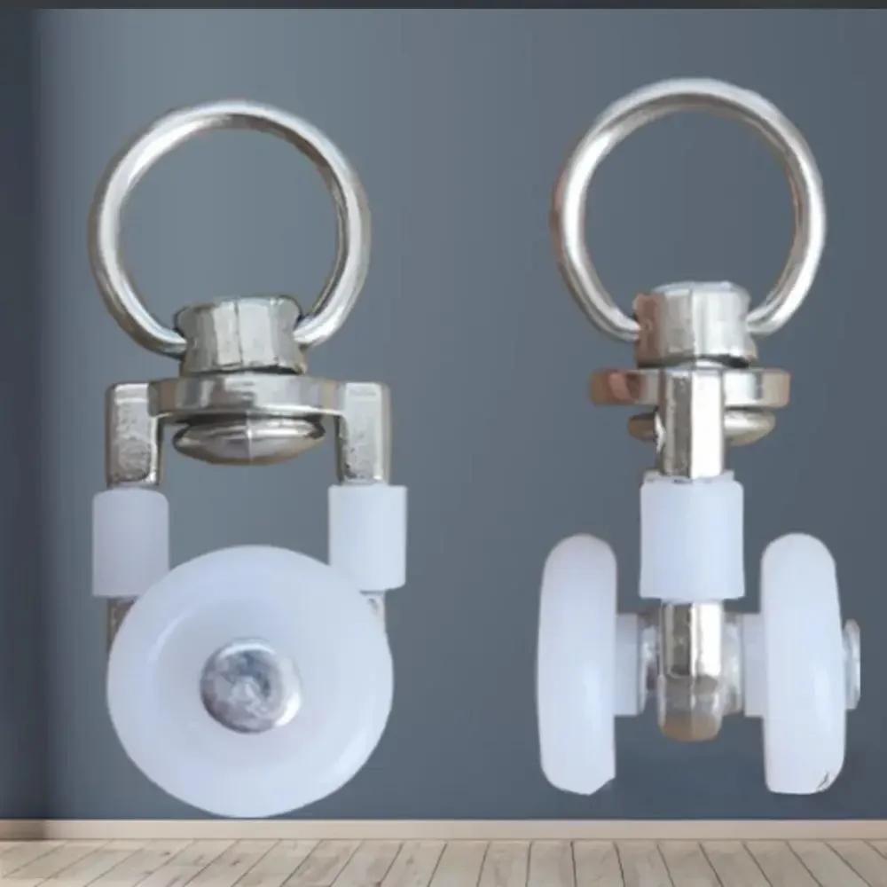 Curtains Metal Wheels Silent Hooks Curtain Track Roller Multifunctional Durable Ceiling Pulley Drapery Rail Sliding Glider