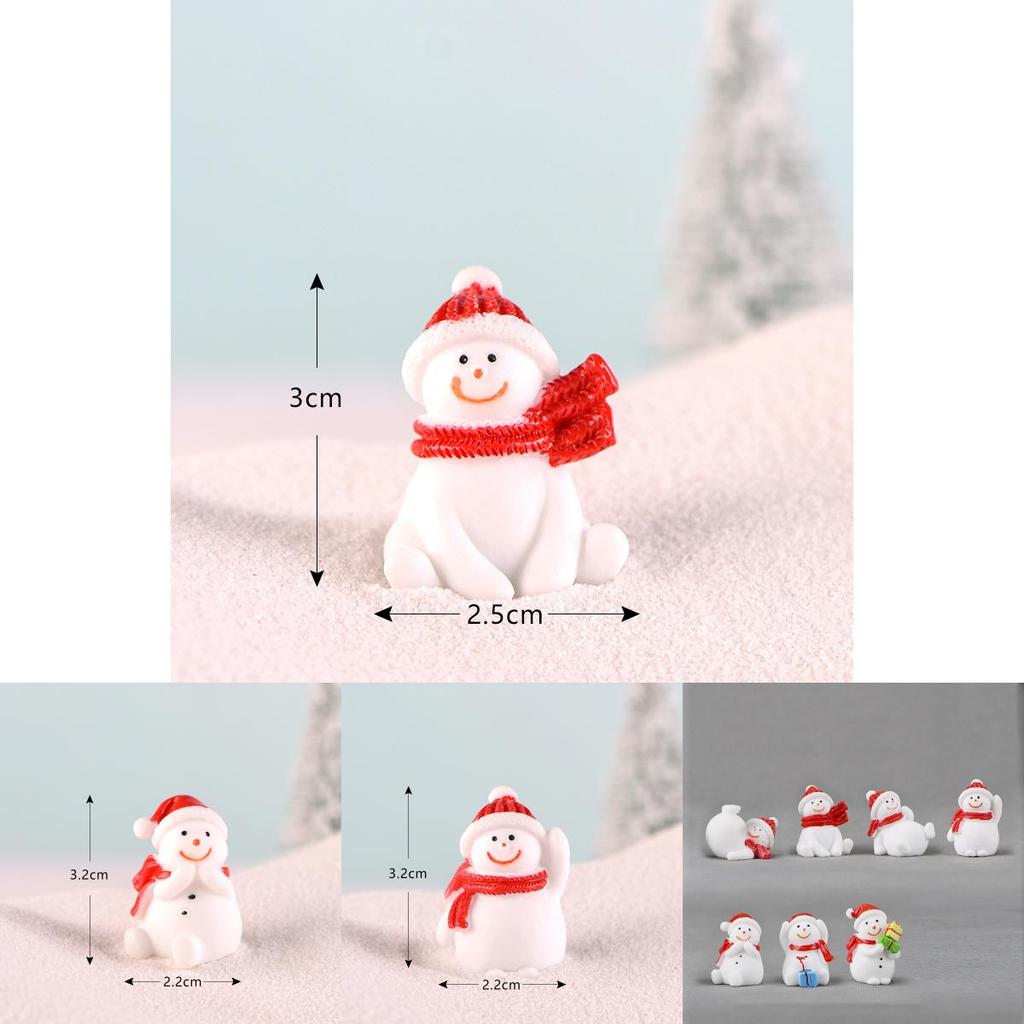 Enchanting Christmas Tree Santa Claus Snowman Ornaments Adorable Miniature Garden Figurines For Festive Decor