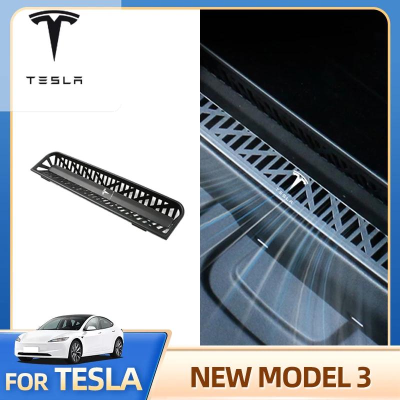 QRZL4 For Tesla Model 3 Highland 2024 2025 Rear Center USB Protective Cover Modification and Rear Air Outlet Protective Car Sticker