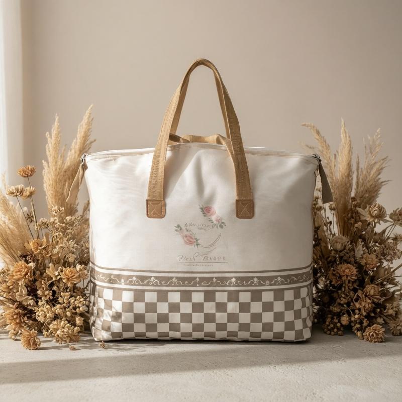 Borsa per Imballaggio con Design a Motivo Floreale, Ideale per Traslochi e Organizzazione degli Oggetti. Questa Borsa portaoggetti è perfetta per trapunte, vestiti e coperte