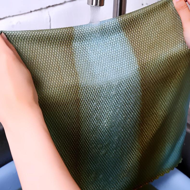 Wiping Cloth That Absorbs Water Without Leaving A Mark, Kitchen and Household Cleaning Cloth with No Trace, Lock Edge Glass Cloth