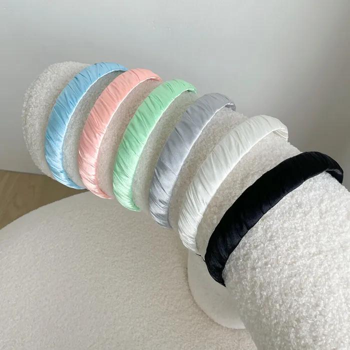 shirring satin hairband (6colors)