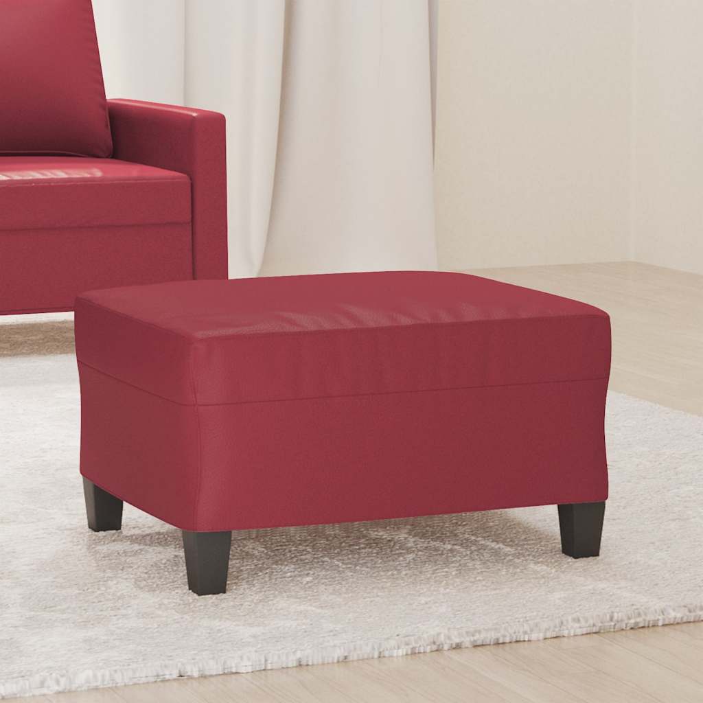 vidaXL Fußhocker Weinrot 70x55x41 cm Kunstleder rot