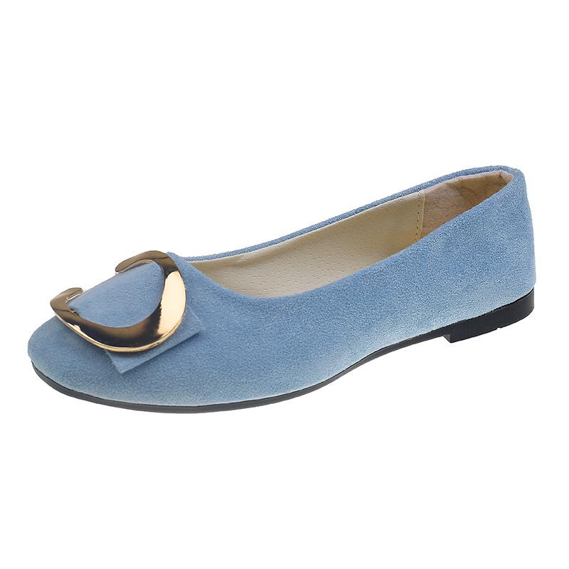 Γυναικεία Φλατ Παπούτσια με Μεταλλική Αγκράφα Μεγάλα Μεγέθη Παπούτσια Εργασίας