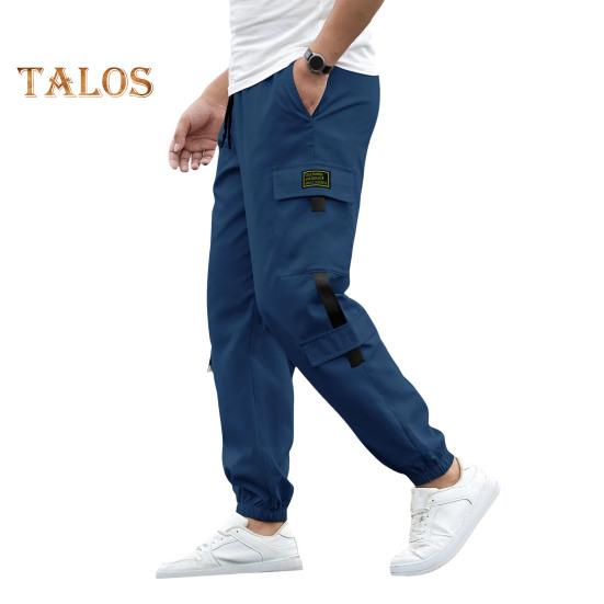 Spodnie cargo męskie z wieloma kieszeniami, styl uliczny, spodnie retro ze ściągaczem przy kostce, spodnie ze ściągaczem i elastyczną talią do codziennego noszenia na zewnątrz i do pracy