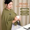 Electric Graphene Heating Shawl Blanket - Washable & Warm for Home, Office, Outdoor Use in Autumn & Winter