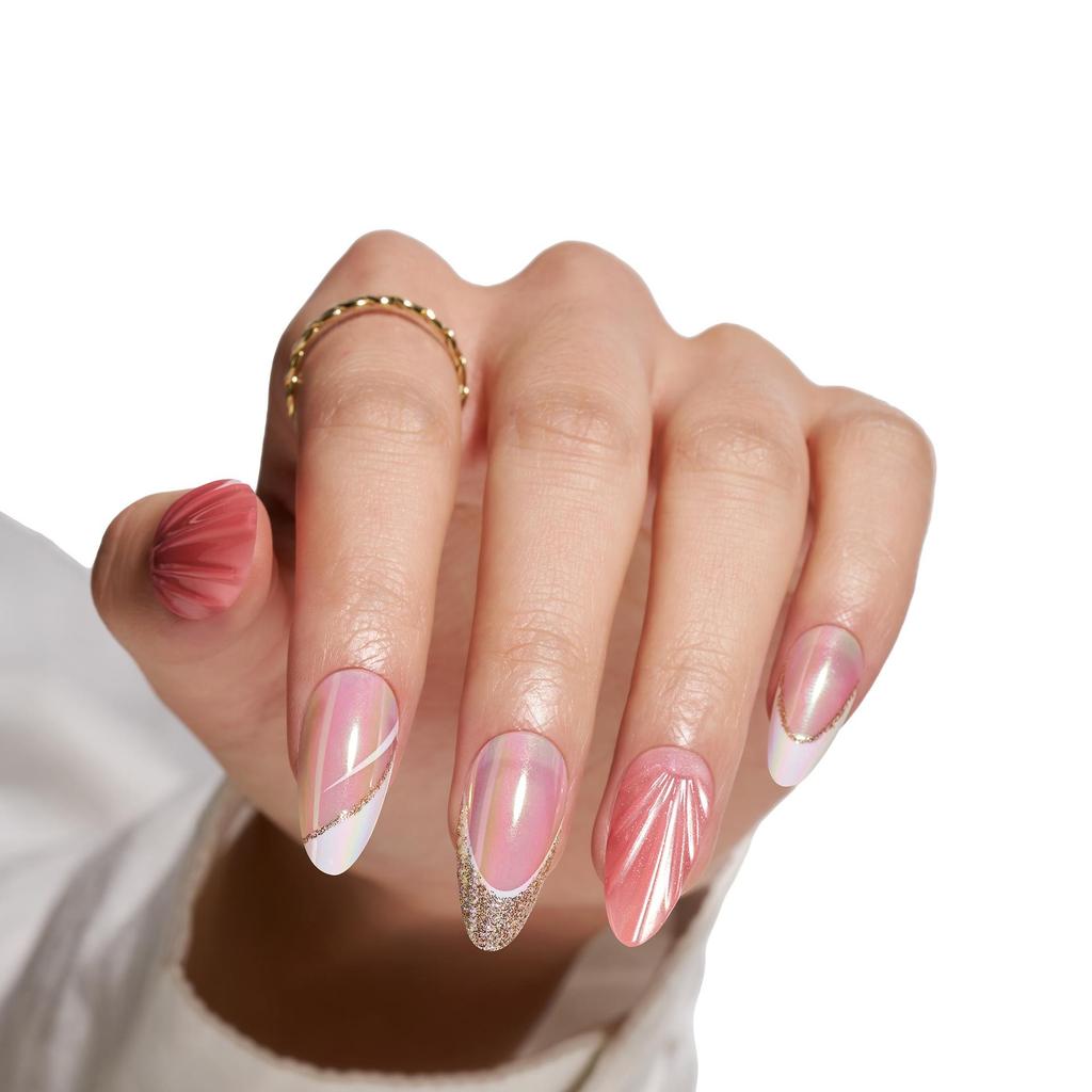 Cat Eye Wearable False Nails - Simple Whitening, Removable, High-End Nail Patches