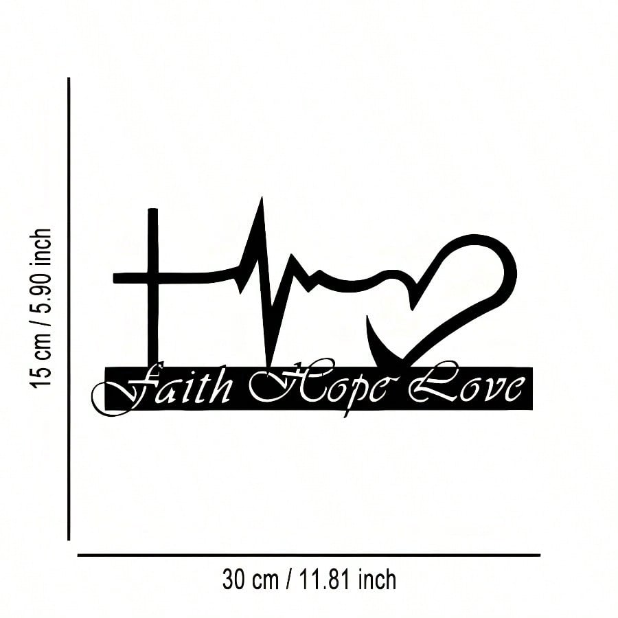 Faith Metal Wall Art Inspirational Sign Home Office Decor Gift