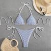 Split swimsuit sexy bikini neck strap swimsuit women