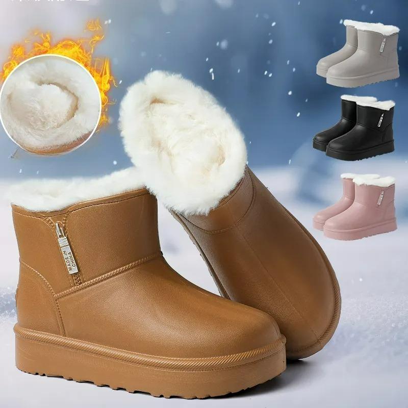 Extra-thick Trendy Snow Boots Autumn and Winter Models Plus Velvet Thick Cotton Shoes Waterproof and Cold-proof Warm Shoes