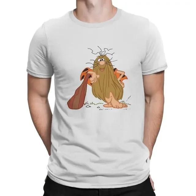 Funny Captain Caveman Cavey 1980s Cartoon Print Tops Men Clothing Ropa Hombre Camisetas Hanna Barbera Graphic TShirt Oversized
