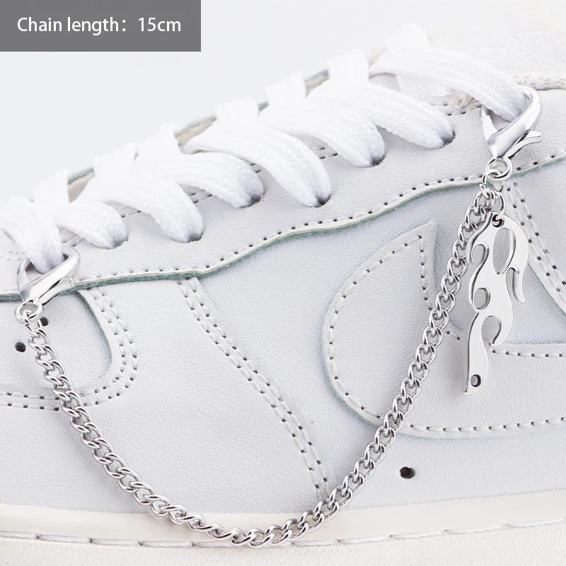 1PCS Luxurious Diamond DIY Heart Star Pearl Shoe Chain Punk Original Detachable Studded Pentagram Shoe Accessories Jewelry Penda