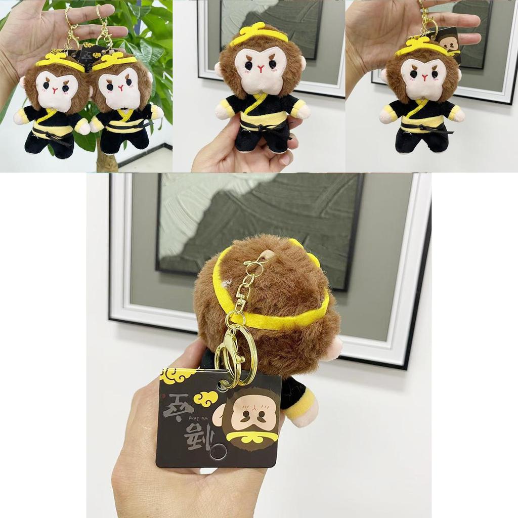 Entzückendes schwarzes Affen-Wukong-Stofftier Weiches Kuscheltier Geschenk für Freund