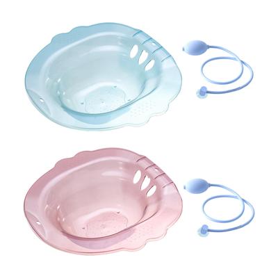 Hip Bath Portable Sitz Tub Toilet Seat Basin PP Material Sturdy Construction Anti Slip Design
