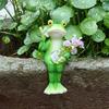 1Pcs Gardening Courtyard Bonsai Ornaments Decorative Crafts Cute Cartoon Sitting Down Frog Pot Resin Garden Home Decorations New