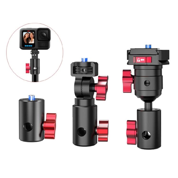Secure 1/4 Inch / 3-Claw Thread Aluminum Alloy Adapter Base For Universal Tripods Light Stand Camera Mount