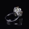 Stylish Women Jewelry Set Apple Green Ice Cut Necklace Kunzite High Carbon Diamond Ring Gemstone Gift Set