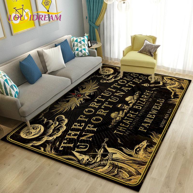 Ouija Tarot Witchcraft Gothic Area Rug,Carpet Rug for Living Room Bedroom Sofa Doormat Decoration,Kids Play Non-slip Floor Mat