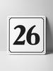 Metal Sign Black House Number On White Background Outdoor Wall Art Decor