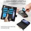 Crossbody Lanyard Leather Phone Case for Samsung Galaxy Z Fold 3 4 5 6 7 with Wristband Wallet Card Holder Protective Cover