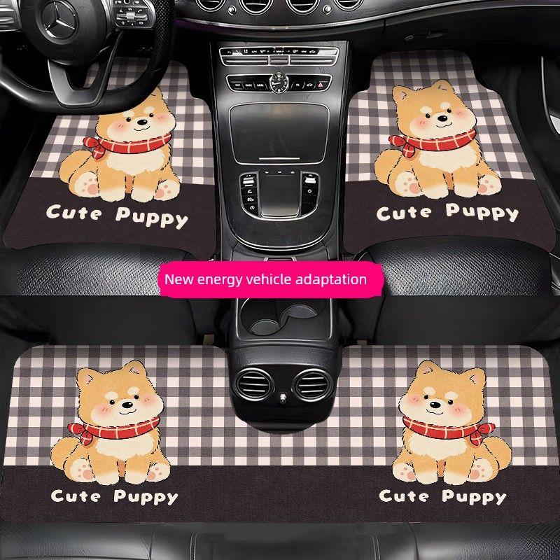 Car Floor Mats for All Seasons, Driver's Seat Carpet-Style Semi-Enclosed Single-Piece Diatomaceous Earth Anti-Slip and Water-Absorbing Car Floor Mat