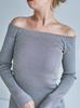 knit dress SWNO255091SLV0 Off-the-shoulder I-line