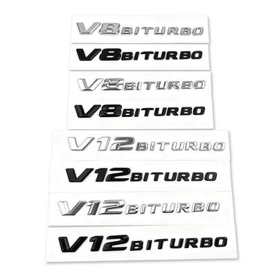 Compatible with Mercedes-Benz V8 BITURBO, C63, G63, S65, and V12 Turbo Fender Badges and Emblems.
