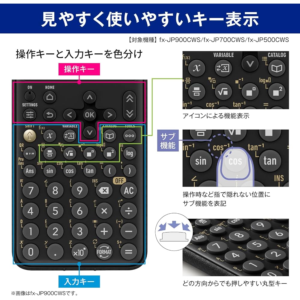 Casio Scientific Calculator, High-Resolution Display, Japanese Language Display, Over 500 Functions/Features, fx-JP500CWS-N
