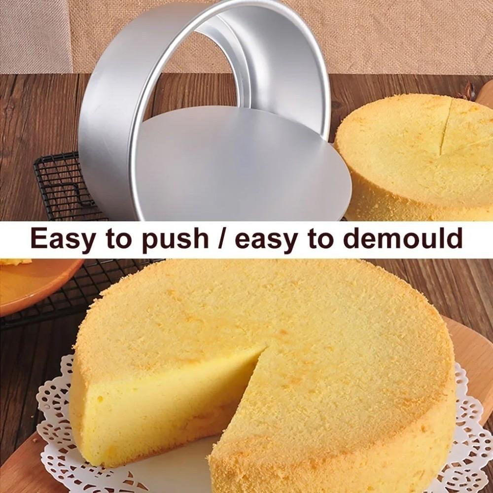 New Aluminum Alloy Round Cake Pan Removable Bottom Nonstick Coating Baking Pan Kitchen Accessories Round Cake Mould DIY Baking