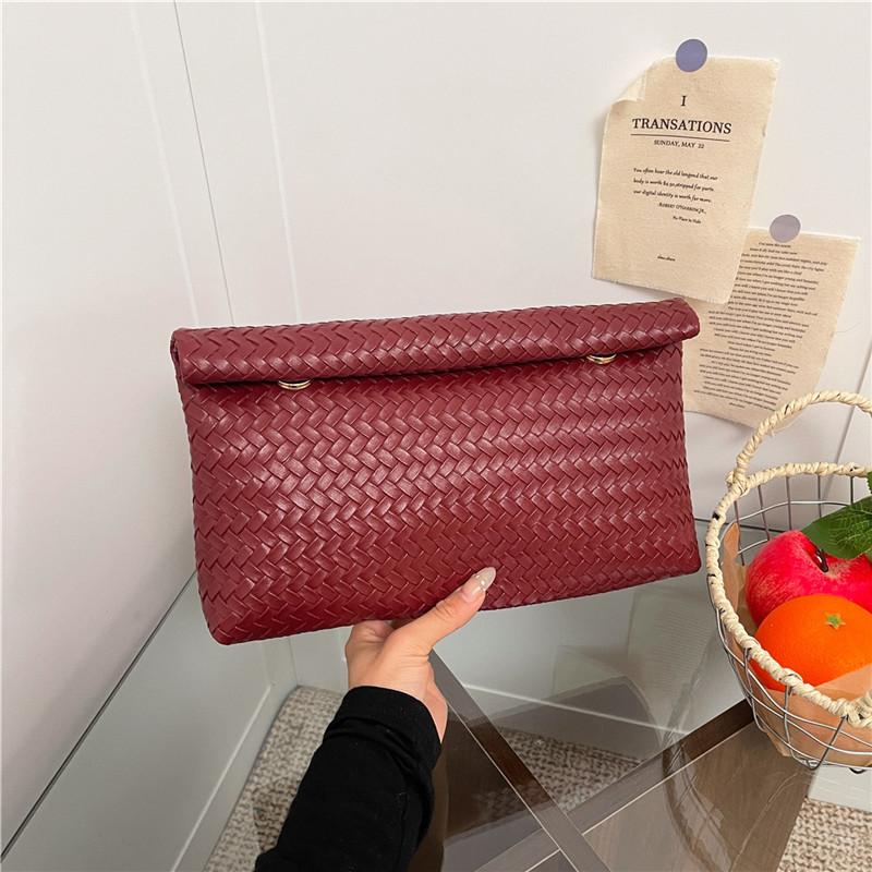 Large-capacity Temperament, Solid Color, Simple and Versatile Clutch Bag, High-end Texture, Casual Work, Commuting, Business Bag, Women
