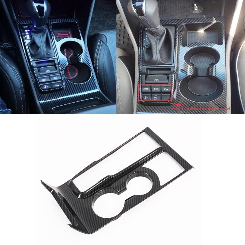 ABAIWAI Carbon Fiber Interior For Hyundai Tucson Window Switch Panel Ac Outlet Steering Wheel Cover Gear Trim