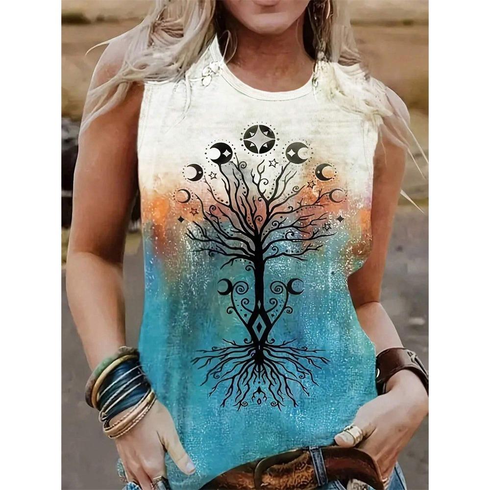 Summer women s sleeveless round neck vest S