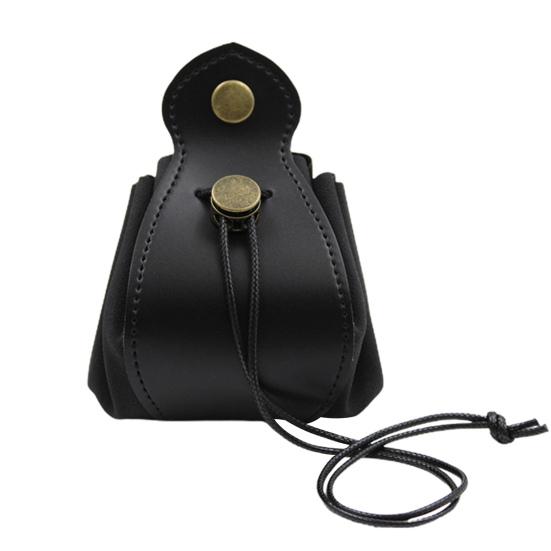 

Чехол на шнурке для игральных костей, износостойкий, легкий, портативный, из искусственной кожи, ювелирные изделия, монета, маленькая сумка для хранения аксессуаров чёрный