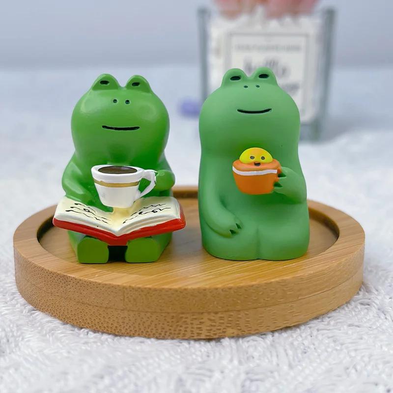 Cute Frog with Rocker Chair Healing Mini Home Office Decoration Desktop Decor Japanese Style Charming Gifts for Friends Wholesal