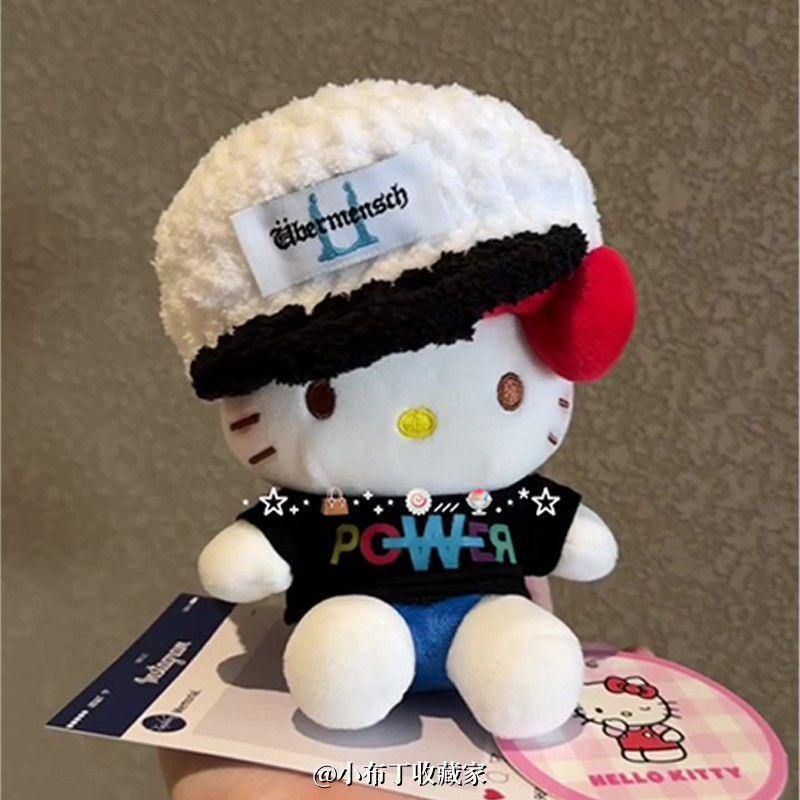 Cute Hello Kitty Plush Doll Keychain Celebrity Style Backpack Hat Decoration Fashion Bag Accessory Pendant