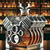 V8 Motor Řemeslná ozdoba na láhev vína Řemeslný skleněný materiál Láhev na whiskey
