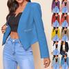 Western Style Autumn and Winter Coat Thin Long-sleeved Top Open Casual Suit Slim Casual Wear