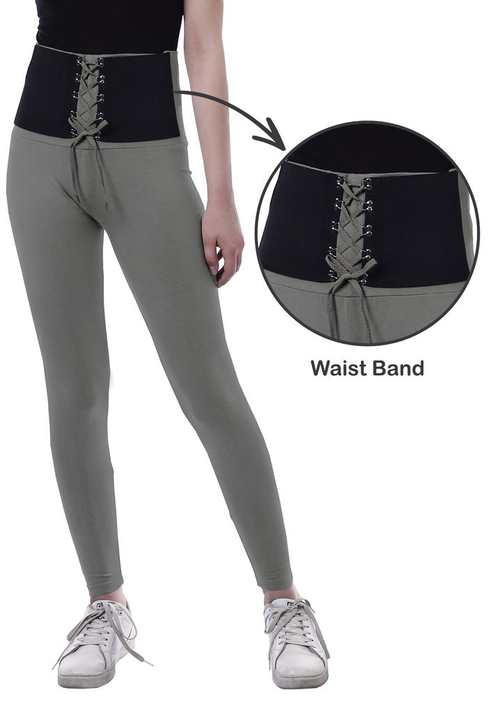 Moomaya Womens High Waisted Yoga Pants Corset Style Trendy Leggings