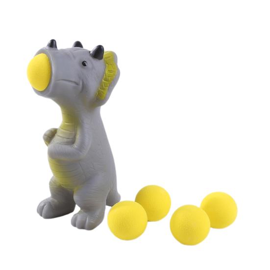 

Игрушка-поппер с динозавром, детский мяч-шутер для снятия стресса, освобождающий эмоции, яркий цветной мяч-игрушка с динозавром серый