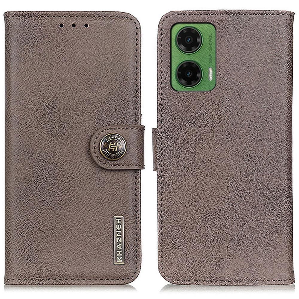 Dla Motorola Moto G35 5G Etui Portfel Skóra Teksturowana Skóra Licowa Klapka Pokrowiec na Telefon